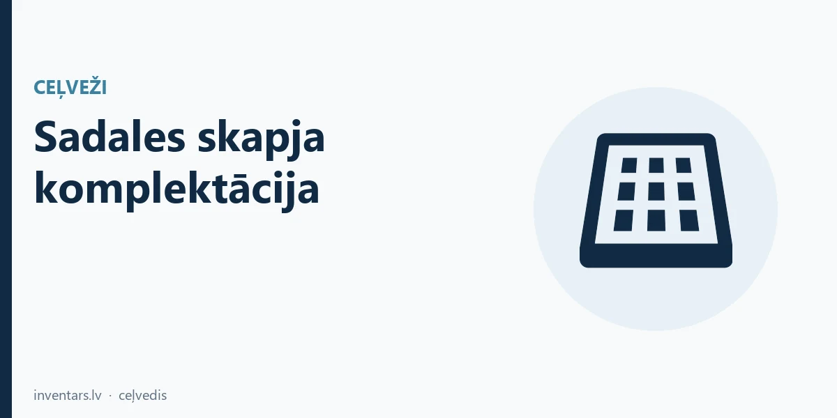 Sadales skapja komplektācija: materiālu specifikācija dzīvoklim un privātmājai