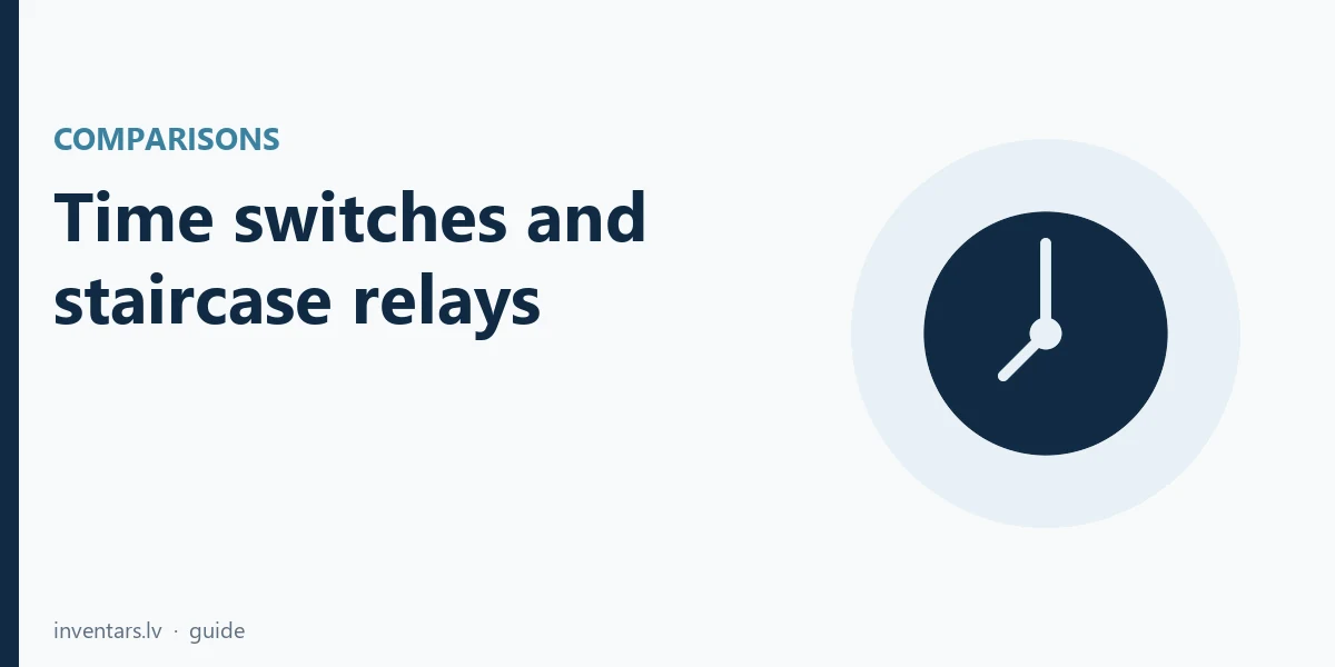 Time switches and staircase relays: mechanical, digital and astronomical